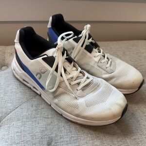On Running Men's White and Blue Lightweight Trainers